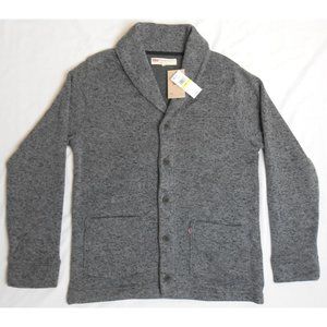 Levi's Men's M Knit Fleece Button Sweater Gray